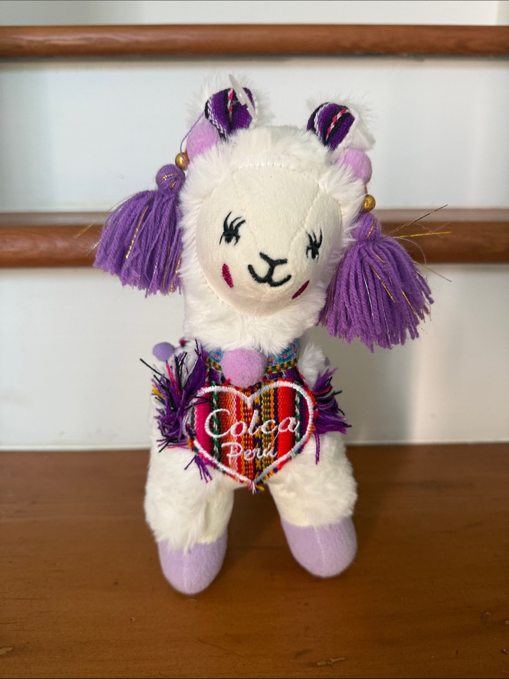 Hand Made Plush Llama with Peruvian Accents